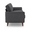 MINIMORE Modern Style 85" W Smiling 3Seater Flared Arm Sofa - 2 of 4