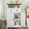 Dcolora Bathroom Storage Cabinet with Barn Doors, Bathroom Storage Organizer with Drawers - 3 of 4