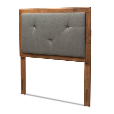 Abner Fabric Upholstered Wood Headboard - Baxton Studio