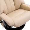 PU Leather Massage Recliner Chair with Ottoman, 360° Swivel Recliner and Footstool, Side Pocket and Remote Control - 2 of 4