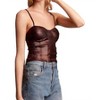 Women's Metallic Bustier Crop Top - Fascination - 3 of 4