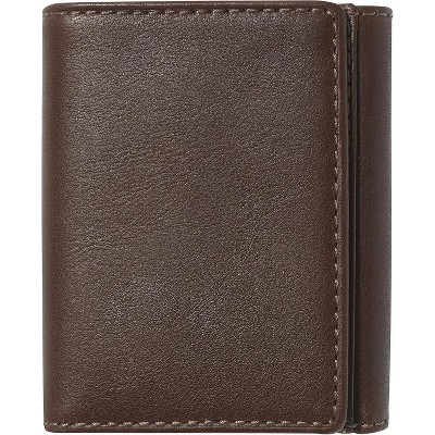 Paaaawaters Trifold Wallet for Men, RFID Lining, Double Bill Compartment, Full Grain Cowhide Leather Wallet, Black
