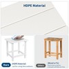 HDPE Outdoor Square Small Coffee Table - Weather Resistant, Durable, Lightweight, Modern Design, Compact Size - 4 of 4