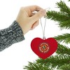 University of Louisiana at Lafayette Primary Logo Heart Love Wood Christmas Tree Holiday Ornament - 3 of 3
