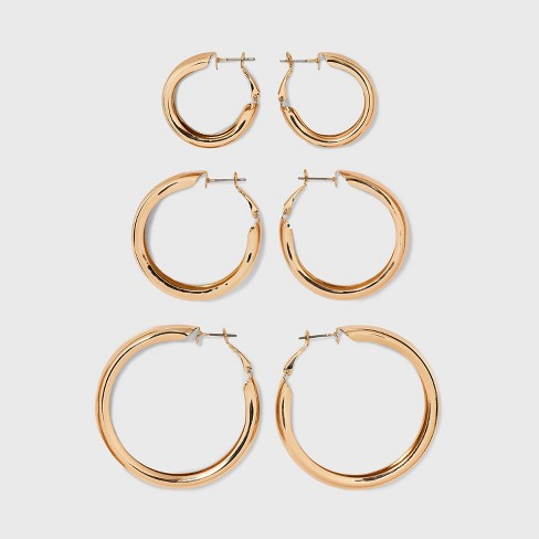 Hoop earring deals set gold