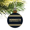 Monmouth University Official Stripes Mini Small Tiny Wood Christmas Tree Holiday Ornament - 3 of 4