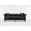 Buenhomino Chesterfield Faux Leather Sofa – Classic 3-Seater with Rolled Arms & Tufted Back, Upholstered Couch for Living Room or Bedroom - 4 of 4