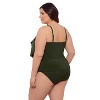 Aqua Green, Women's Triple Tier Tankini - 2 of 3