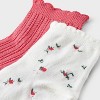 Women's Floral 2pk Ankle Socks with Scallop Cuff - Auden™ 4-10 - 3 of 3