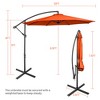 Costway  10 FT Patio Offset Umbrella w/8 Ribs Cross Base Tilt - 3 of 4