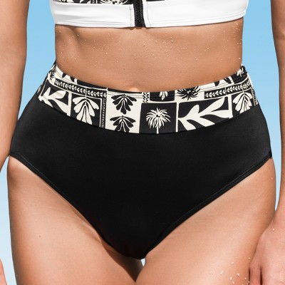 Women's UPF 50+ Banded Standard Bikini Bottoms Swimsuit - Cupshe