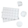 Unique Bargains Stackable PU Leather White Jewelry Trays with Removable Dividers Set of 2 - 3 of 4