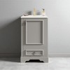 20" Bathroom Vanity with Ceramic Sink, Door & Drawer, Adjustable U-Shaped Shelf, and Door Organizer – Freestanding Cabinet - 2 of 4