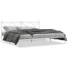 vidaXL Metal Bed Frame without Mattress with Headboard White 76"x79.9" - 2 of 4