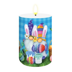 Briarwood Lane Flameless Candle 6x3 Easter Gnomes Flameless Candle with Timer for Easter - 1 of 4