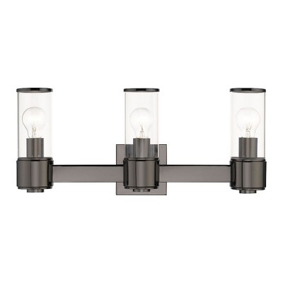 Livex Lighting Quincy 3 - Light Vanity in  Black Chrome