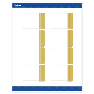 Avery 2" x 3" Labels, Gold Double-Dipped Edge, 80 ct