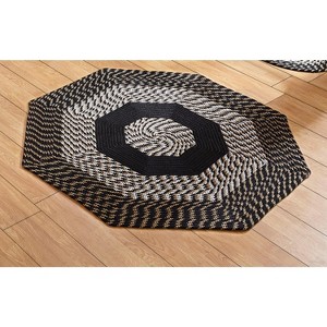 Newport Braid Collection 100% Polypropylene Stripe Pattern Reversible Indoor Utility Rug - Better Trends - 1 of 3