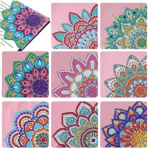 Diamond-Painting Corner Bookmarks, 8Pcs 5D DIY Diamond Art Page Bookmarks, Portable Corner Books Marker Clip Book Lovers Gifts - 1 of 4