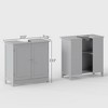 Bathroom Vanity Cabinet, Under Sink Bathroom Cabinet with 2 Doors and Adjustable Shelf - 3 of 4