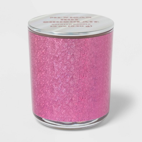 Lidded Glitter Cozy Mexican Hot Chocolate Jar Candle 12oz - Room Essentials™ - image 1 of 3