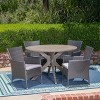 Christopher Knight Home Carroll Outdoor Wicker and Acacia Wood 5 Piece Dining Set with Cushion - 2 of 4