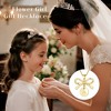 Turandoss Dainty Gold Initial Necklace for Girls Women, Bowknot Disc Necklaces, Flower Girl Gift - Necklace Gifts for Little Girls from Bride, 16+2.5 - 2 of 4