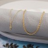 Gold and Silver Long Necklace 14K Plated Minimalist Pendant Jewelry - 3 of 4