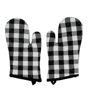 Annie Buffalo Check Black Oven Mitt Set of 2 - 1 of 3