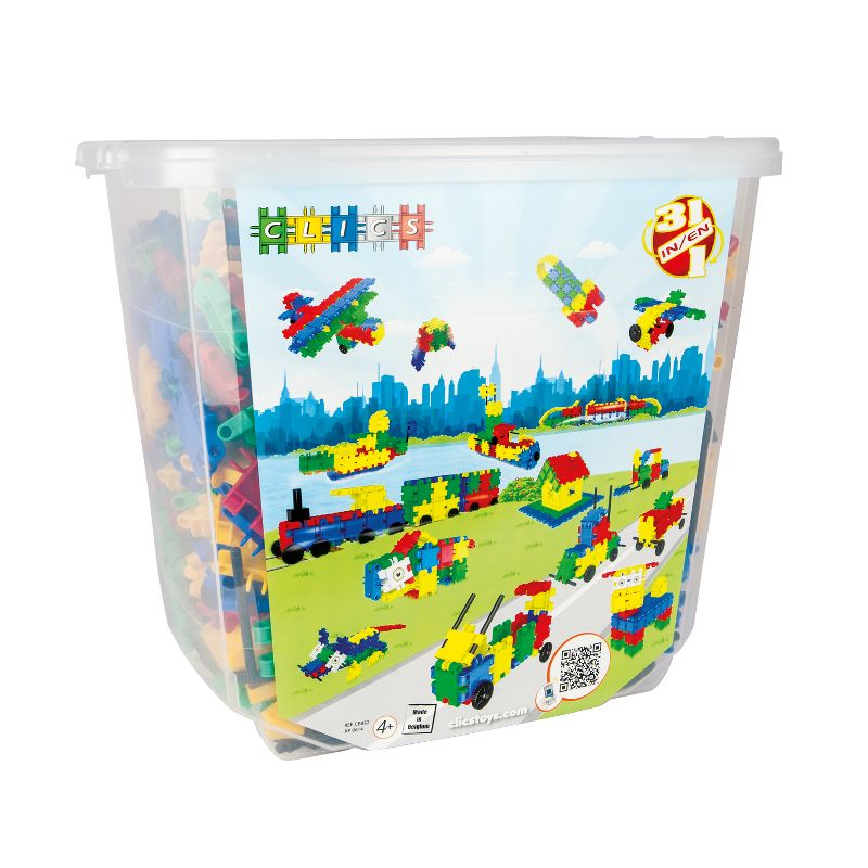 Clics Toys CLICS, 850-Piece Bucket, 1 of 2