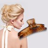 Unique Bargains Women's 4.49" Claw Clip Hair Accessories No Slip Plastic Brown - 2 of 4