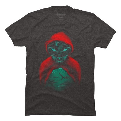 Men's Design By Humans Cat Sharks By uwanlibner T-Shirt