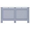 vidaXL Radiator Cover Anthracite 59.8"x7.5"x32.1" MDF - 3 of 4