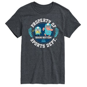 Men's - Spongebob Squarepants - Property Of Bikini Bottom Sports Dept Patrick and Spongebob Short Sleeve Graphic T-Shirt - 1 of 4