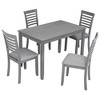 CLIHOME 5 Pieces Modern Dining Set, Rectangular Wooden Dining Table with 4 Upholstered Chairs for Kitchen, Dining Room - 2 of 4