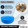 CanDo Inflatable Wobble Ball Balance Dome for Stability, Strengthening, Balancing Training, Vestibular Activities, Exercising and Active Seating, Blue - 4 of 4