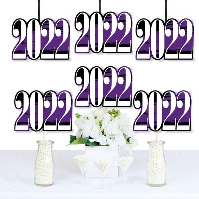 Big Dot of Happiness Purple Grad 2022 - Best is Yet to Come - 2022 Decorations DIY Purple Graduation Party Essentials - Set of 20