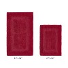 Lux Premium 100% Cotton Tufted Solid Reversible 2 PC Bath Rug Set – Ultra-Soft, Water-Absorbent, Durable, Machine Washable Bathroom Rug - 2 of 4