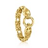 Ross-Simons Italian 14kt Yellow Gold-Plated Double Lion Head Byzantine Bracelet - 3 of 4
