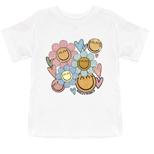 The Juniper Shop SmileyWorld Flower Smiley Face Toddler Short Sleeve Tee - 1 of 4