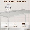 60X24x35 Inch Stainless Steel Work Table with Double Shelf, Heavy Duty Prep Station for Kitchen Restaurant or Garage Storage - 4 of 4