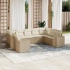 vidaXL Garden Sofa Set Beige, Cream - 2 of 4