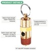 Unique Bargains Brass Automatic Safety Control Threaded Air Compressor Pressure Release Valve 4 Pcs - 2 of 4