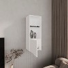 Vynxaria 43.3"H Wall Cabinet with 1 Door and 3 Shelves, White - 2 of 4