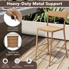 Tangkula 2PCS Patio Barstools Outdoor Bar Height Chairs w/ Rattan Seat & Metal Backrest - 4 of 4