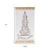 HomeRoots 19" X 10" Natural And White Wood Christmas Tree Hanging Wall Decor - 3 of 4