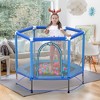 55'' Toddlers Trampoline with Safety Enclosure Net and Balls, Indoor Outdoor Mini Trampoline for Kids - 2 of 4
