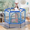 55'' Toddlers Trampoline with Safety Enclosure Net and Balls, Indoor Outdoor Mini Trampoline for Kids - image 2 of 4