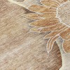 Brown Beige And Taupe Floral Washable Indoor Outdoor Area Rug - 4 of 4