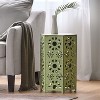 CAVINAS Hexagonal Iron Outdoor Patio End Table with Sunburst Cut Out Design,Waterproof Weather Resistant Side Table for Patio,Garden,Balcony - 3 of 4